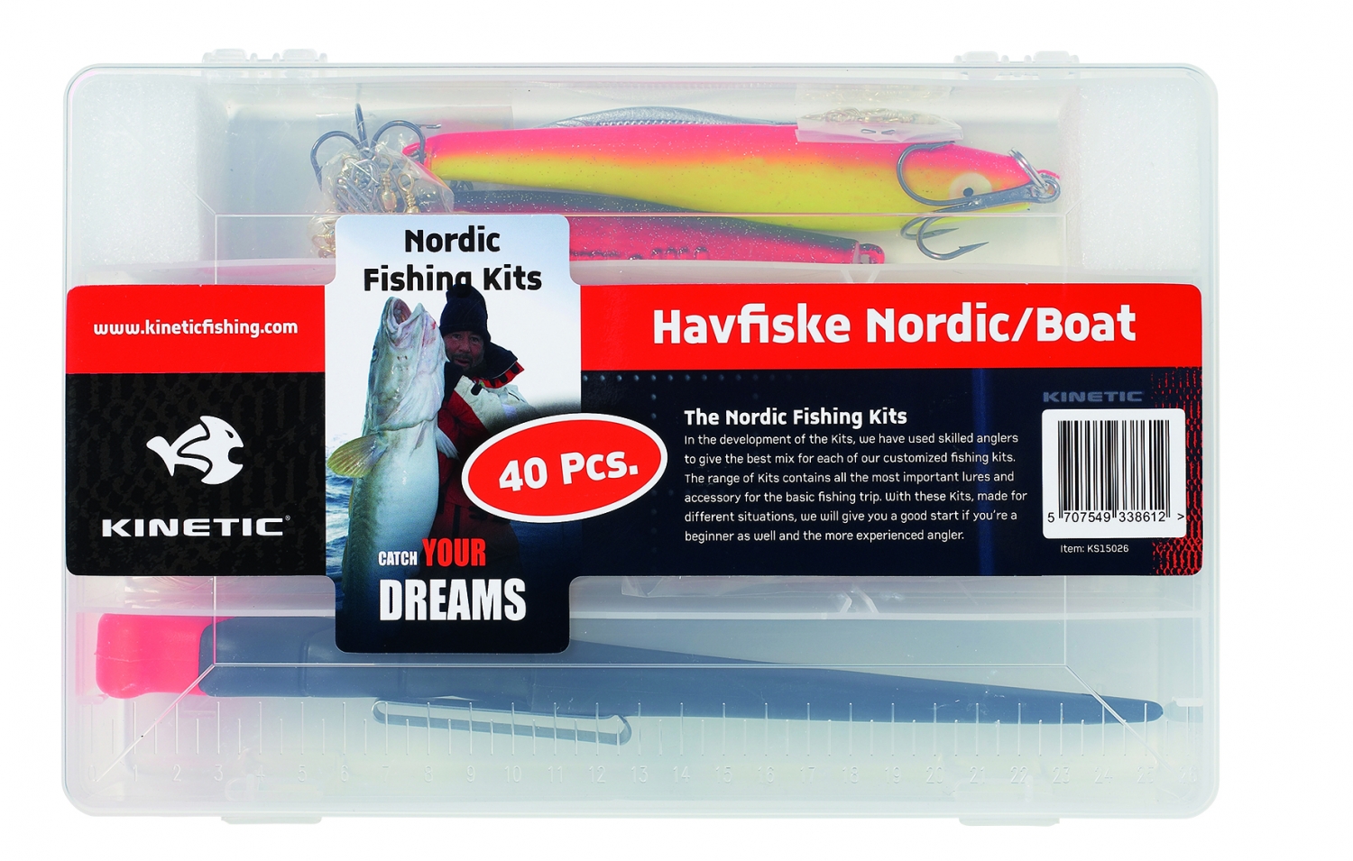Kinetic Havfiske Nordic/Boat Tacklebox 40 dele