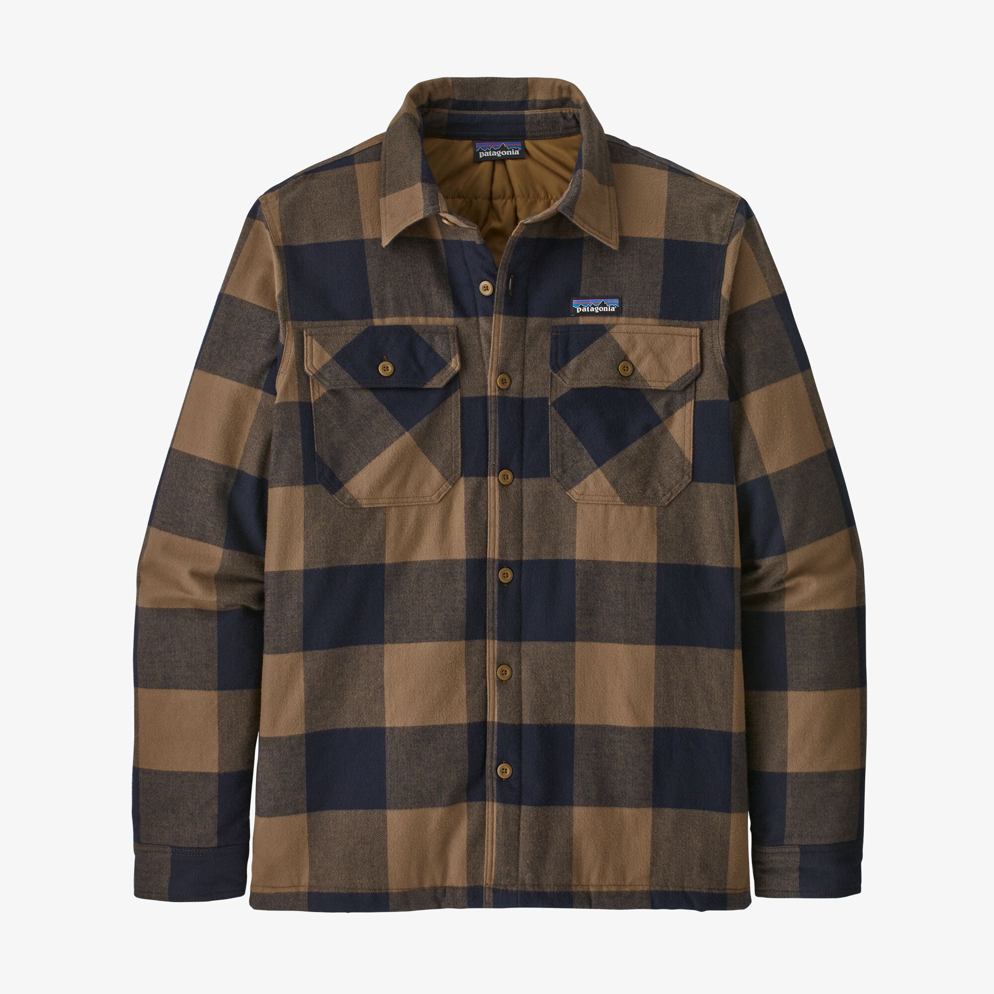 Patagonia Insulated Organic Cotton Flannel Shirt: Timber - Skjorter fiskeri - fluer.dk