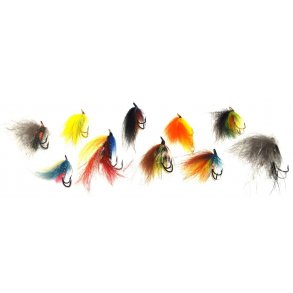 Assorterede Dobbelt Laksefluer 10 stk