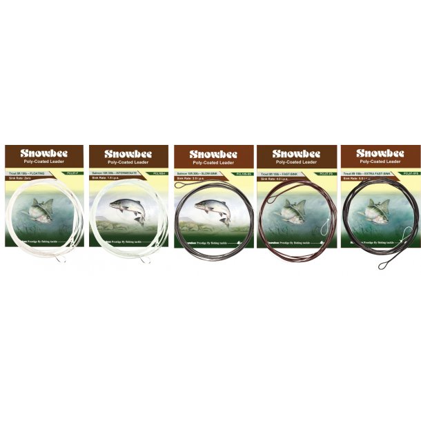 Snowbee Poly-Coated Leaders Salmon 10 Fod/3m. Ekstra Fast Sink