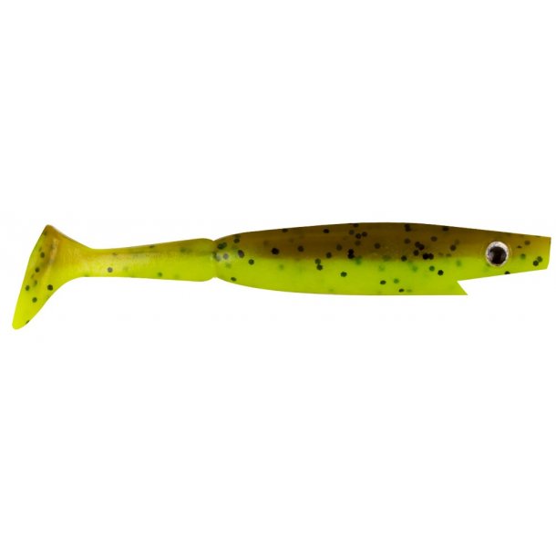 Strike Pro Piglet Shad 10cm 7g. Brown Chartreuse Flake
