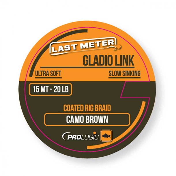 Prologic Gladio Link 15m Coated Camo Brown - Slow Sink