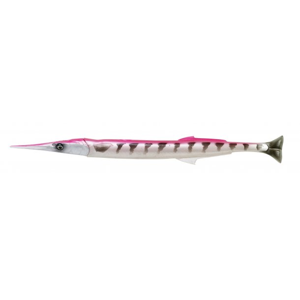 Savage Gear 3D Line Thru Needlefish Pulse Tail 2+1 Pink Barracuda