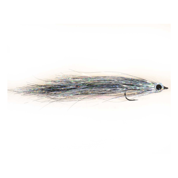 A. Jensen Flash Fly #5/0 Geddeflue Black/Pearl/Holo Silver