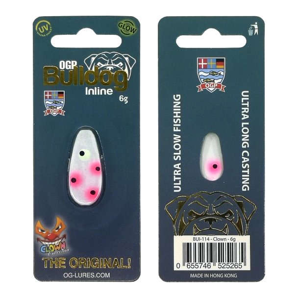 OGP Bulldog Inline 6g, Gennemlber Clown