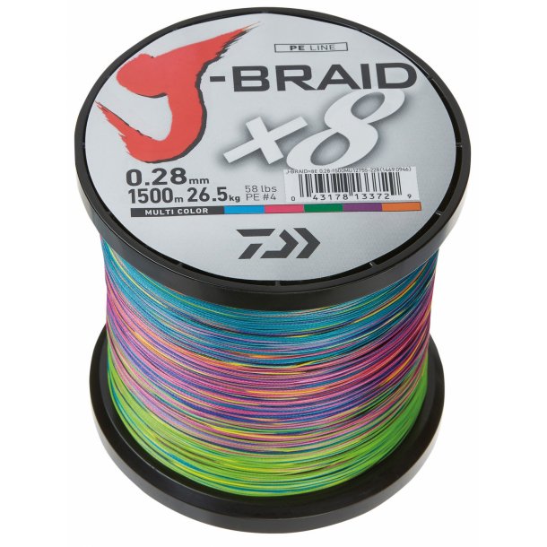 Daiwa J-BraidX8 Fletline Multicolor Lineservice