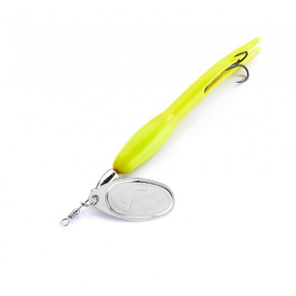 FC Spinner Downstream 25g Skjern  special. S&oslash;lv Blad/Fl Gul