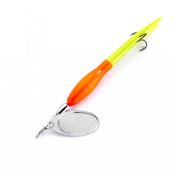 FC Spinner Downstream 25g Skjern  special. S&oslash;lv Blad/Fl. Orange-Gul