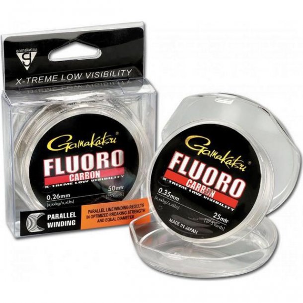 Gamakatsu Fluorocarbon 50m X-treme low visibility.