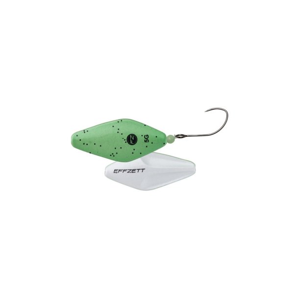 DAM Effzett Pro Trout Inline Spoon 6,5g Gennemlber Green/Black Flake