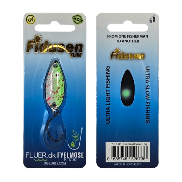 Fidusen Slim Fluer.dk Custom Farver 3g, Mikroblink Green MJ Splat