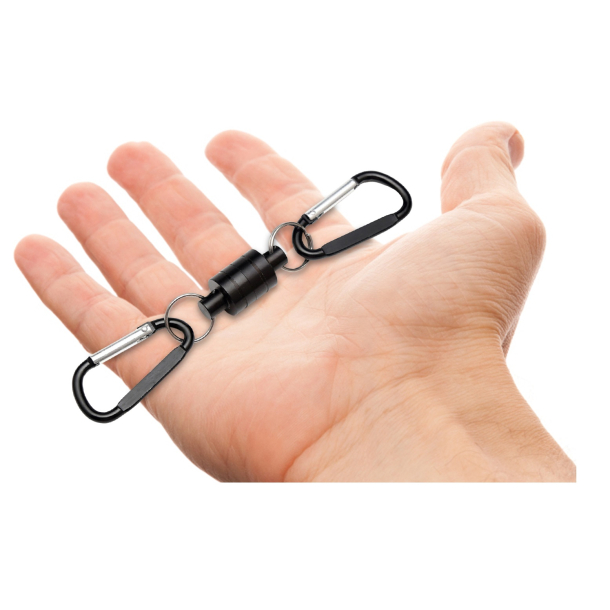 Trout Club Net Magnet med dobbelt karabin Black