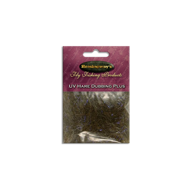 Hemingway's Fluebinding - UV Hare Dubbing Plus Olive Brown