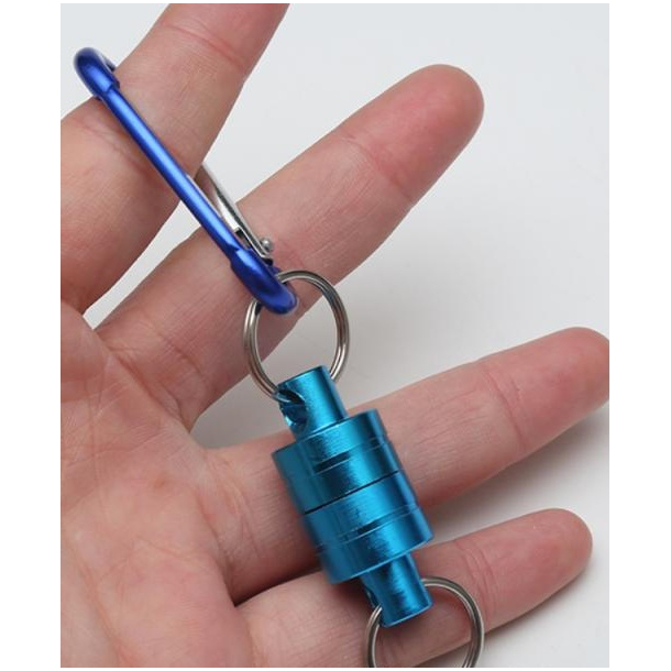 Trout Club Net Magnet med dobbelt karabin Blue