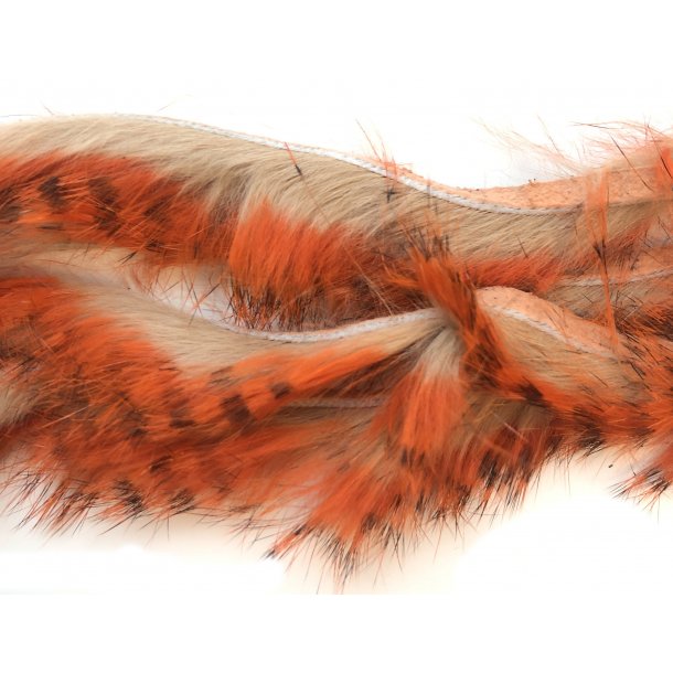 TheFlyCo Tiger Barred Rabbit Strips TIger Barred Rabbit Strips Black / Orange over Tan