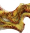TIger Barred Rabbit Strips Black / Orange over Yellow
