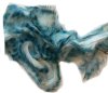 Tiger Barred Rabbit Strips Blue / Black over White
