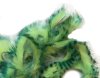 Tiger Barred Rabbit Strips Mahi Green / Black over Chartreuse