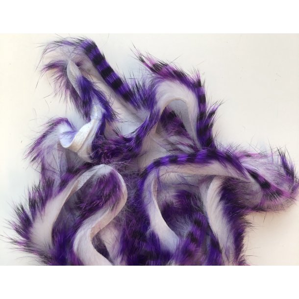 TheFlyCo Tiger Barred Rabbit Strips Tiger Barred Rabbit Strips Purple / Black over White