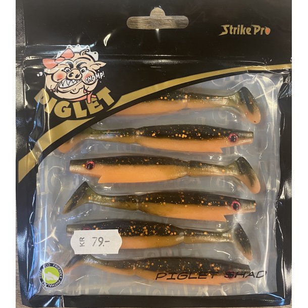 Strike Pro piglet shad Black Pumpkin