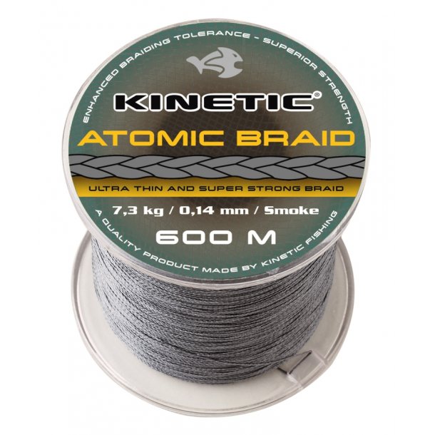 Kinetic Atomic Braid Fletline 600m Smoke
