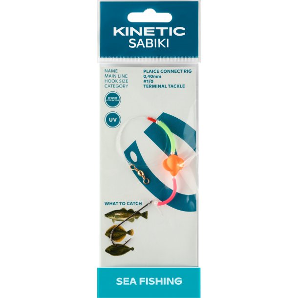 Kinetic Sabiki Plaice Connect Rig Orange # 1/0