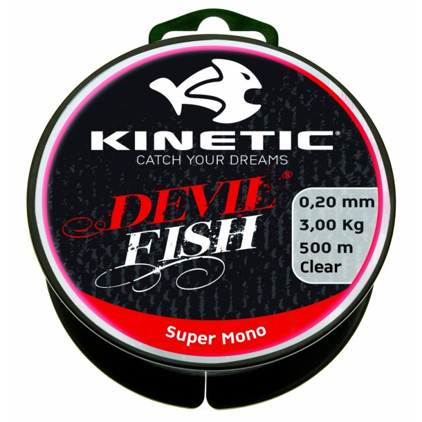 Kinetic Devilfish Super Mono Dusty Grey 1500m Bulk