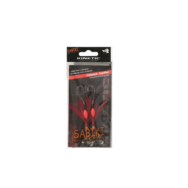 Kinetic Sabiki Mohawk Feather Red