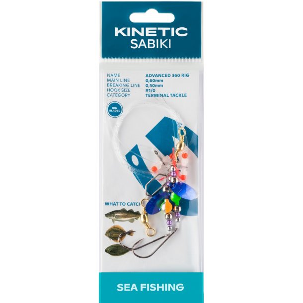Kinetic Sabiki Advanced 360 #1/0 Pink/Green