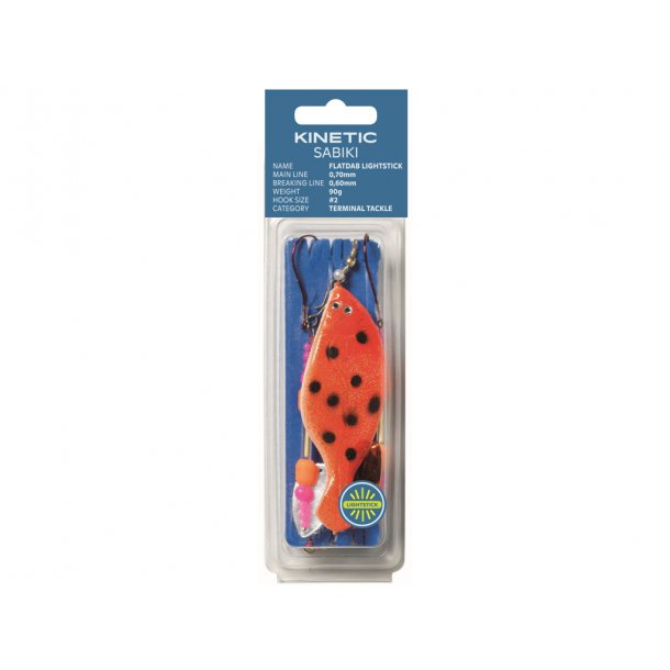 Kinetic Sabiki Flatdab Lightstick 60g #2 Red/Black