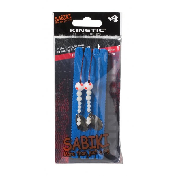Kinetic Sabiki Flatfish System White Pearl/Glow