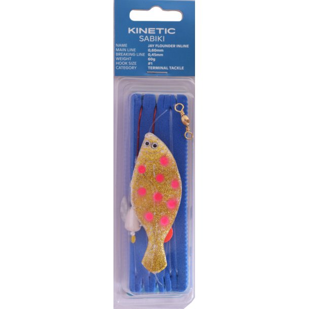 Kinetic Sabiki Jay Flounder Inline Rig 60g Pink Glow