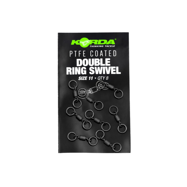 Korda PTFE Coated Double Ring Swivel 8 stk.