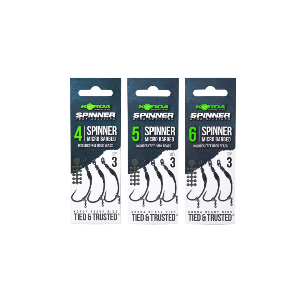 Korda Spinner Hook Sections Micro Barbed 3 stk.