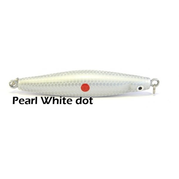 Lawson Bullet 18g kystwobler Pearl w.red dot