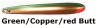 Green/Copper/Red Butt