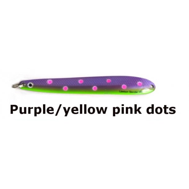 Lawson Slender Kystblink 24g Purple/Yellow pink dot