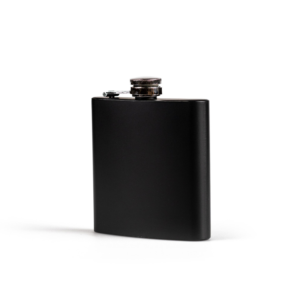 Lommelrke 6 oz 168 ml sort med blank lg