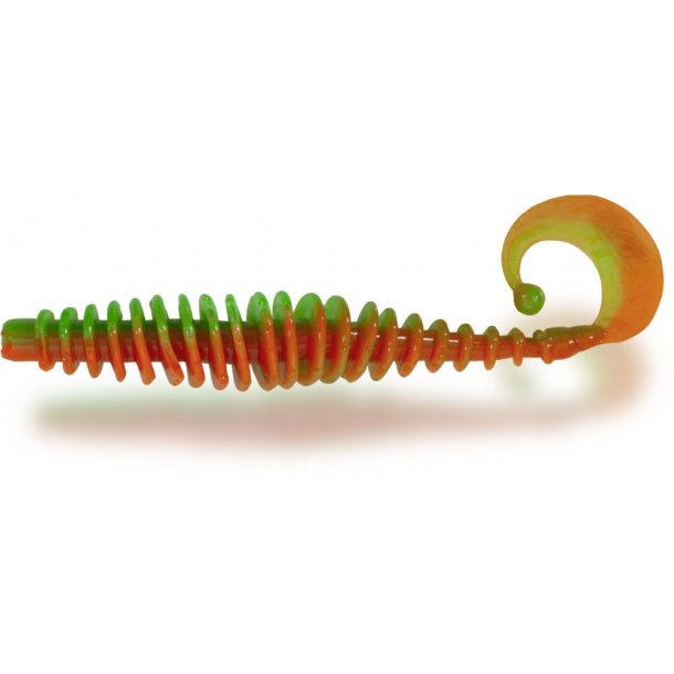  Quantum Magic Trout T-Worm T-Tail 1,5g 5,5cm 6stk Cheese  Neon Green/Orange