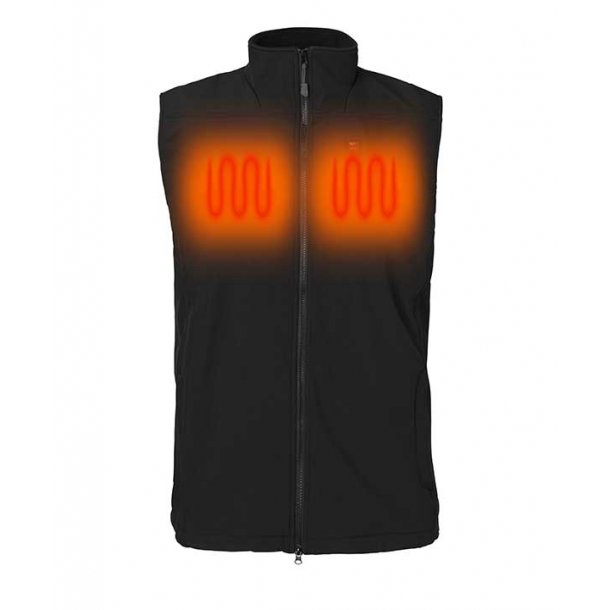 Nordic Heat Softshell Sort Varmevest