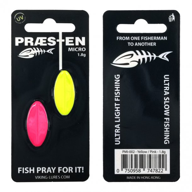 Prsten Micro 1,8g Gennemlber (2-stk pak). Pink/Gul