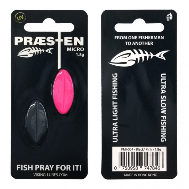 Prsten Micro 1,8g Gennemlber (2-stk pak). Sort/Pink