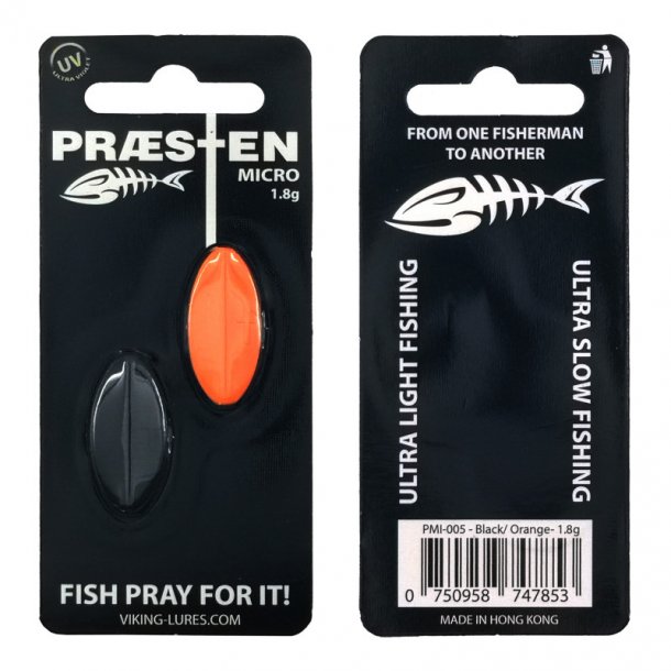 Prsten Micro 1,8g Gennemlber (2-stk pak). Sort/Orange