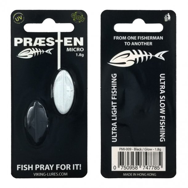 Prsten Micro 1,8g Gennemlber (2-stk pak). Sort/UV Hvid
