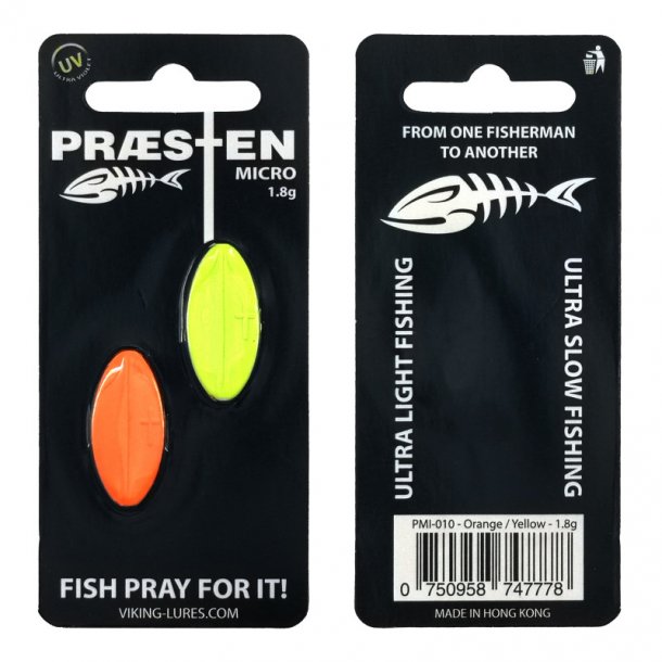 Prsten Micro 1,8g Gennemlber (2-stk pak). Orange/Gul