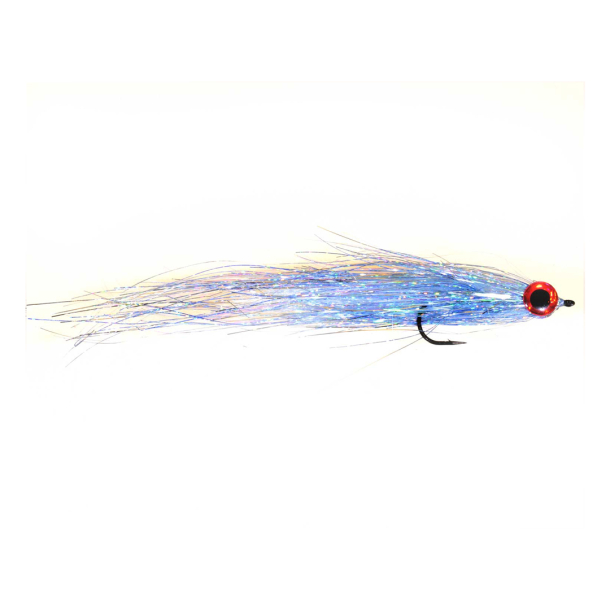 A. Jensen Flash Fly #5/0 Geddeflue Pearl/Silver/Holo Blue