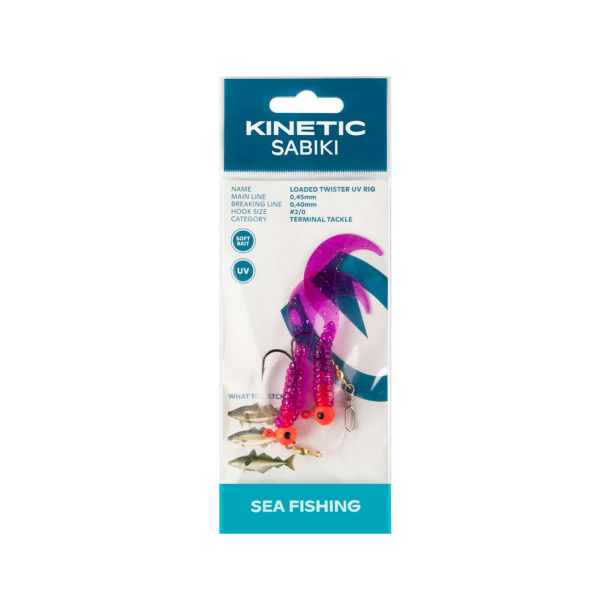 Kinetic Sabiki Loaded Twister UV Forfang