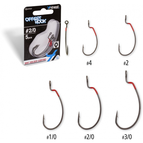 Quantum 4Street Offset Hook DG Black/Red Enkeltkrog.