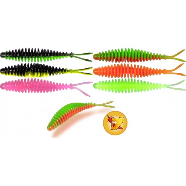 Quantum Magic Trout T-Worm V-Tail 1,5g 6,5cm 6 stk Chili/Cheese