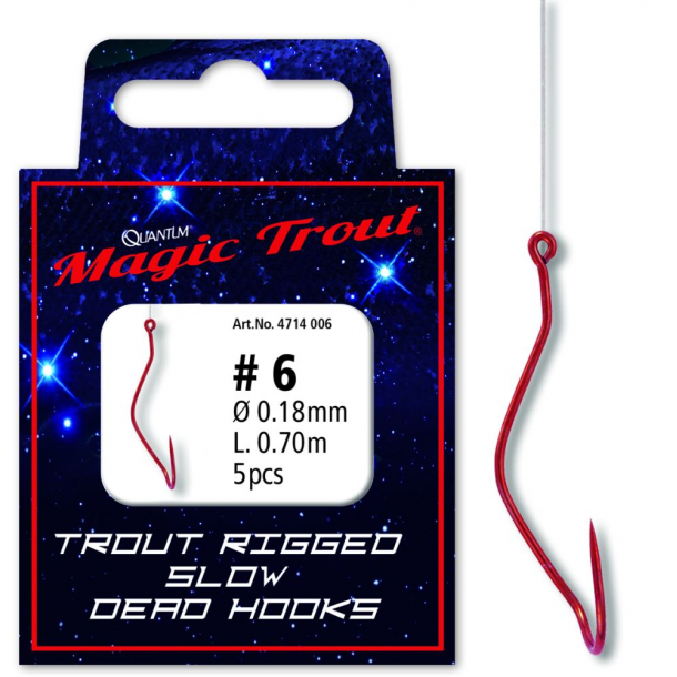 Quantum Magic Trout Rigged Slow Death Kroge med Forfang 70cm Rd